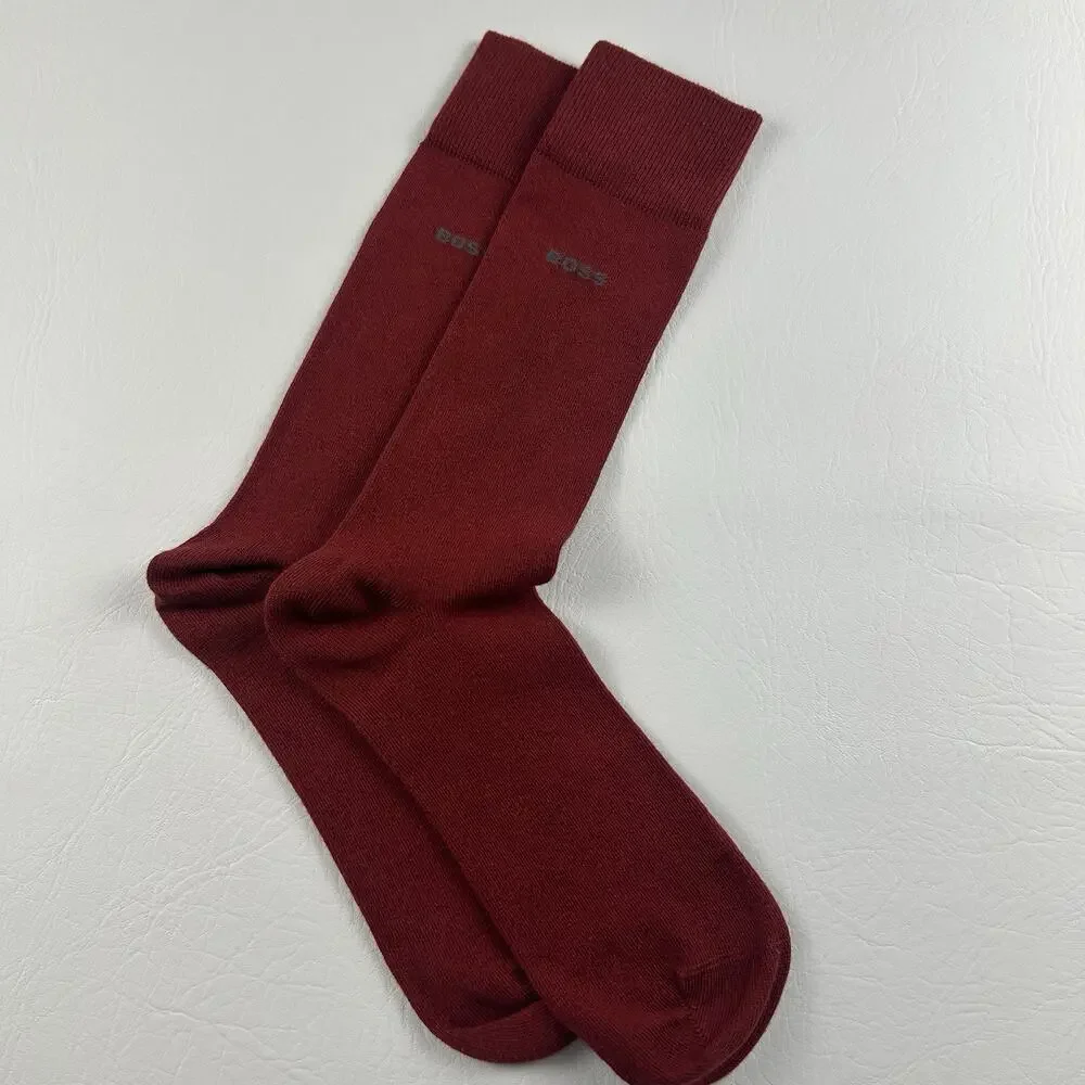 Hugo BOSS Men's Red Cotton Socks One Size 7-13 NEW